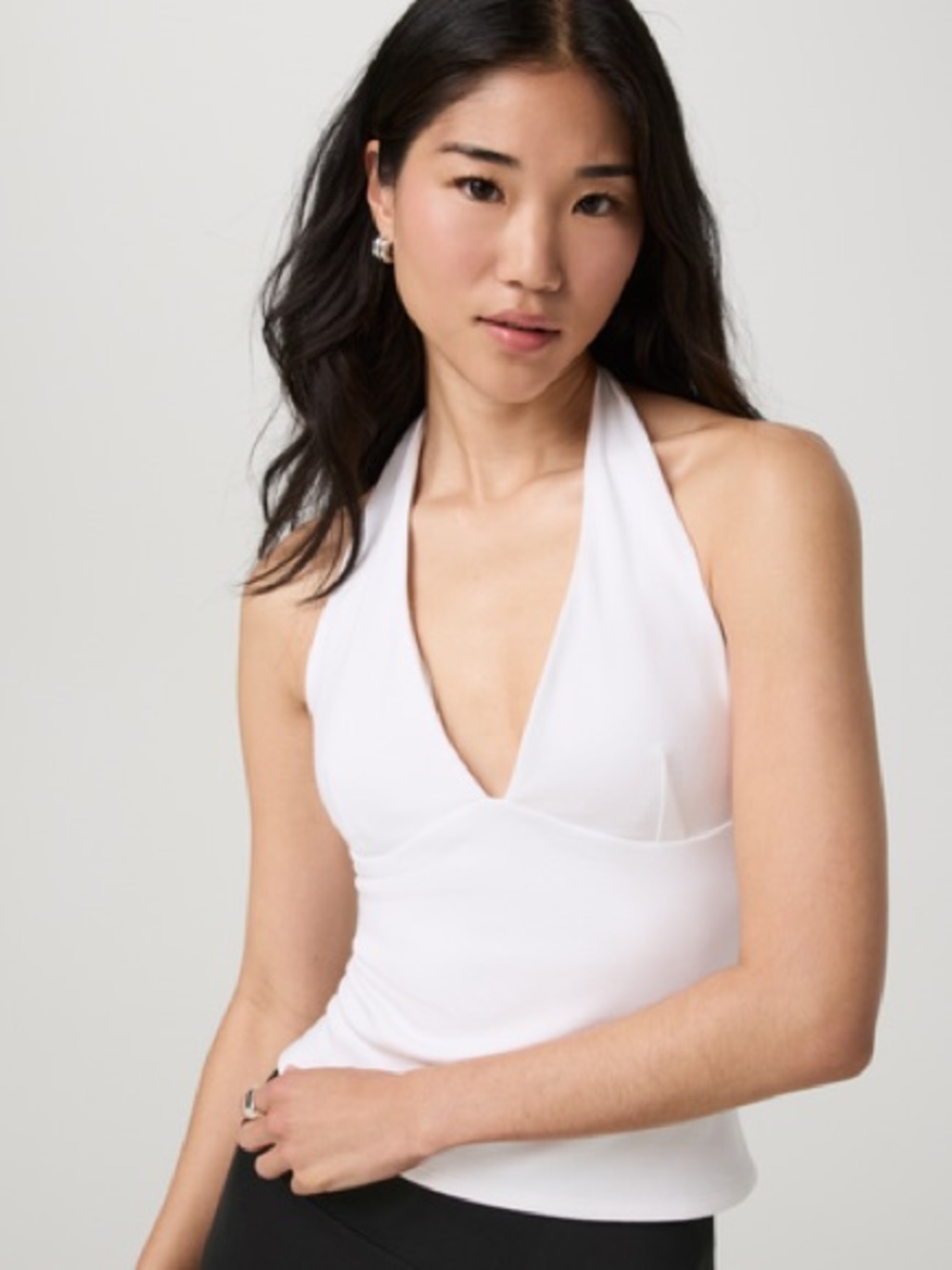 Vuori White Halter Top M NWOT
